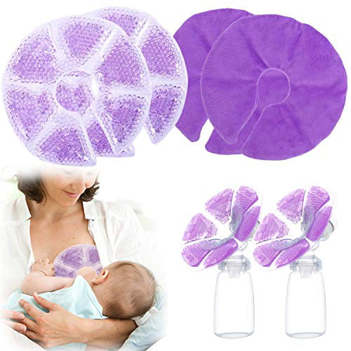 Breast Therapy Reusable Microwavable Nursing Pain Relief for Mastitis and Engorgement Postpartum Recovery Freezing QETRABONE Breast Therapy Gel Pads Breastfeeding Hot Cold Gel Pads